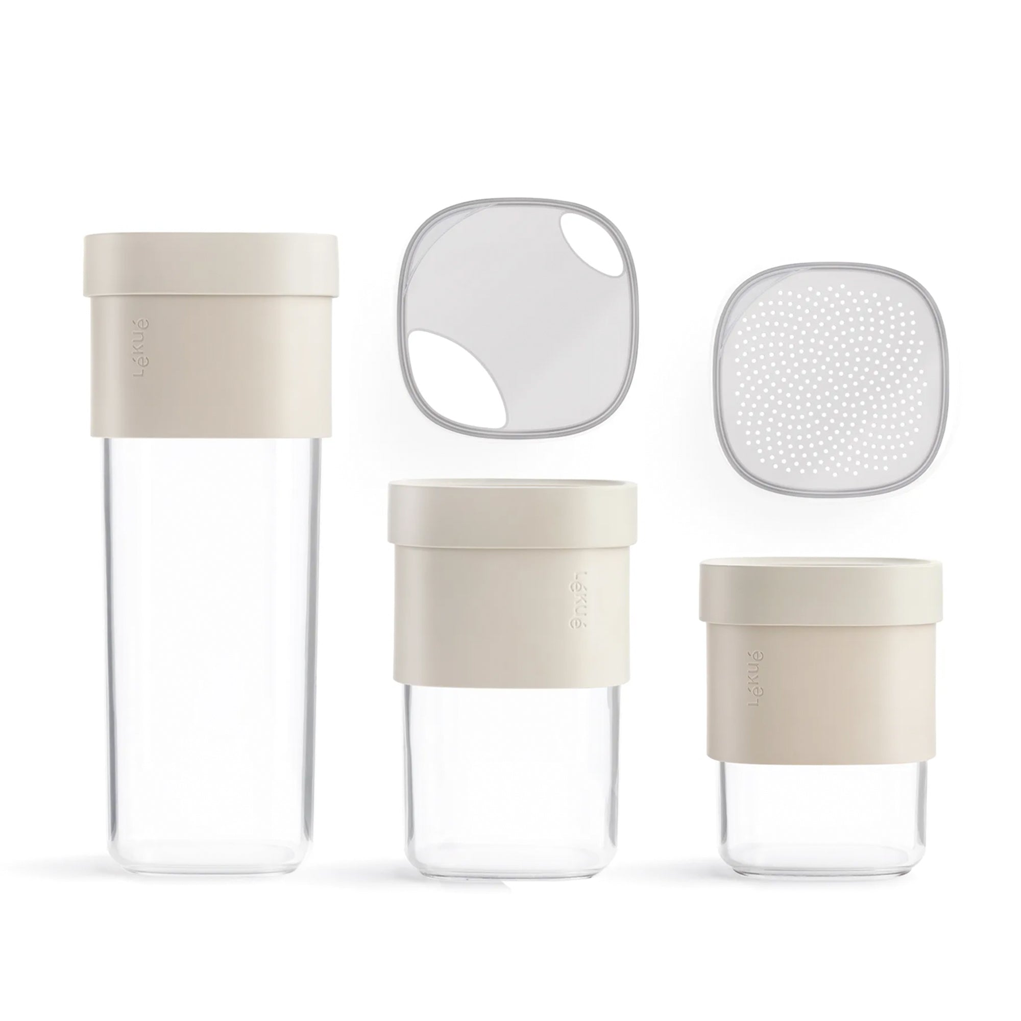 Set de 3 Contenedores Plegables Beige – Lékué