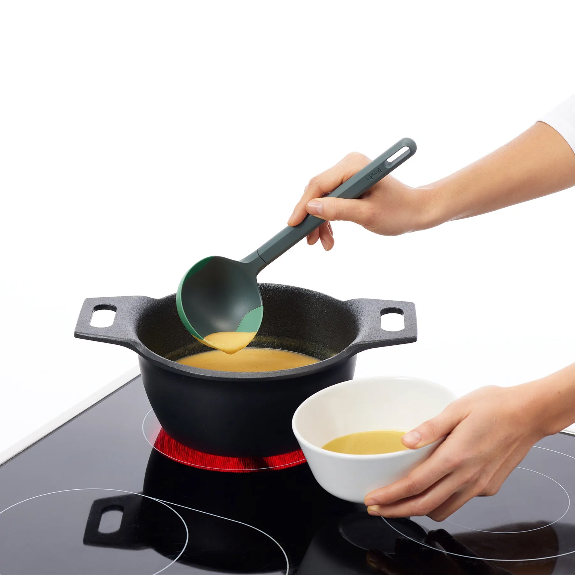 Cucharón de Cocina Policarbonato y Silicón Platino Lékué