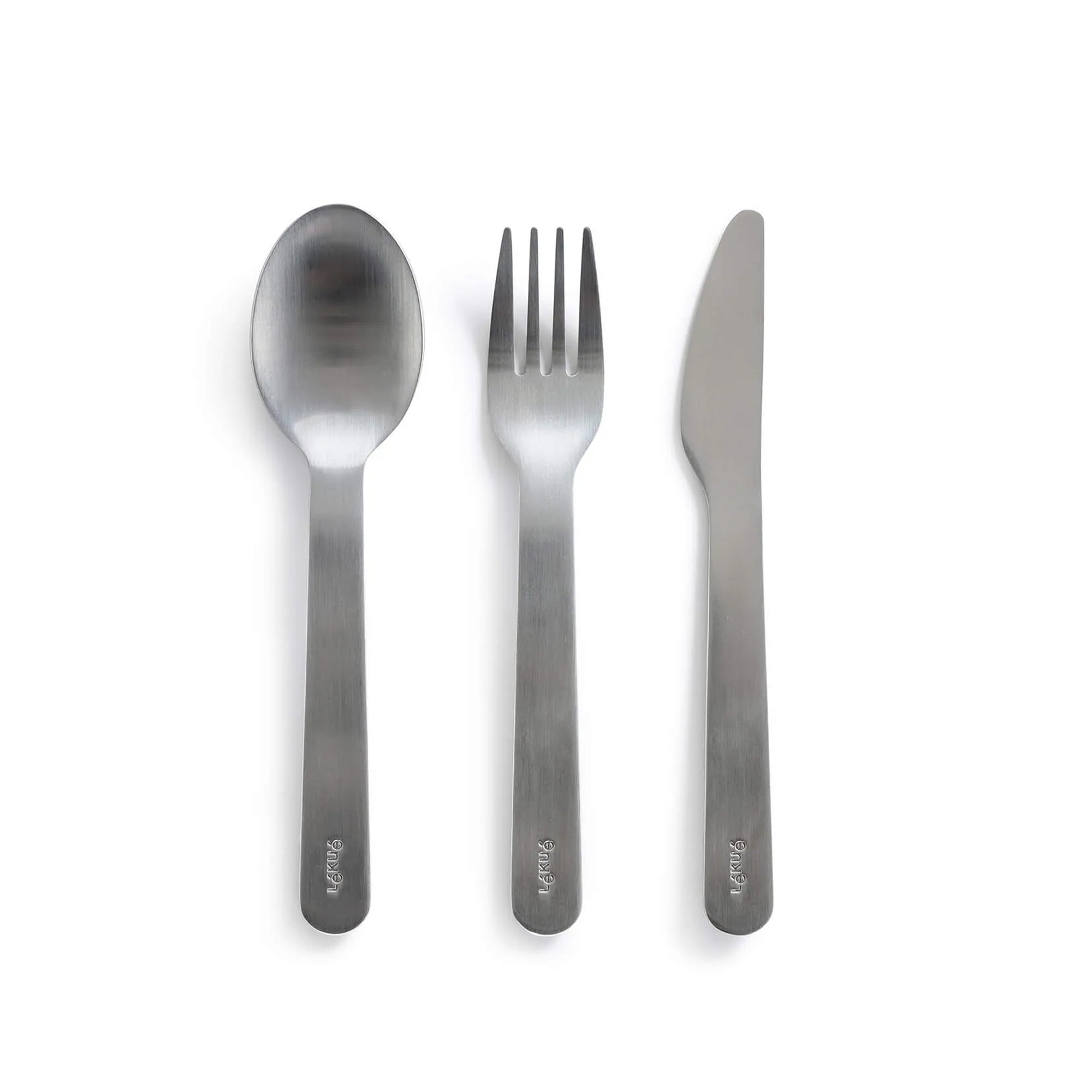 Set de 3 Cubiertos Acero Inoxidable con Funda Lékué