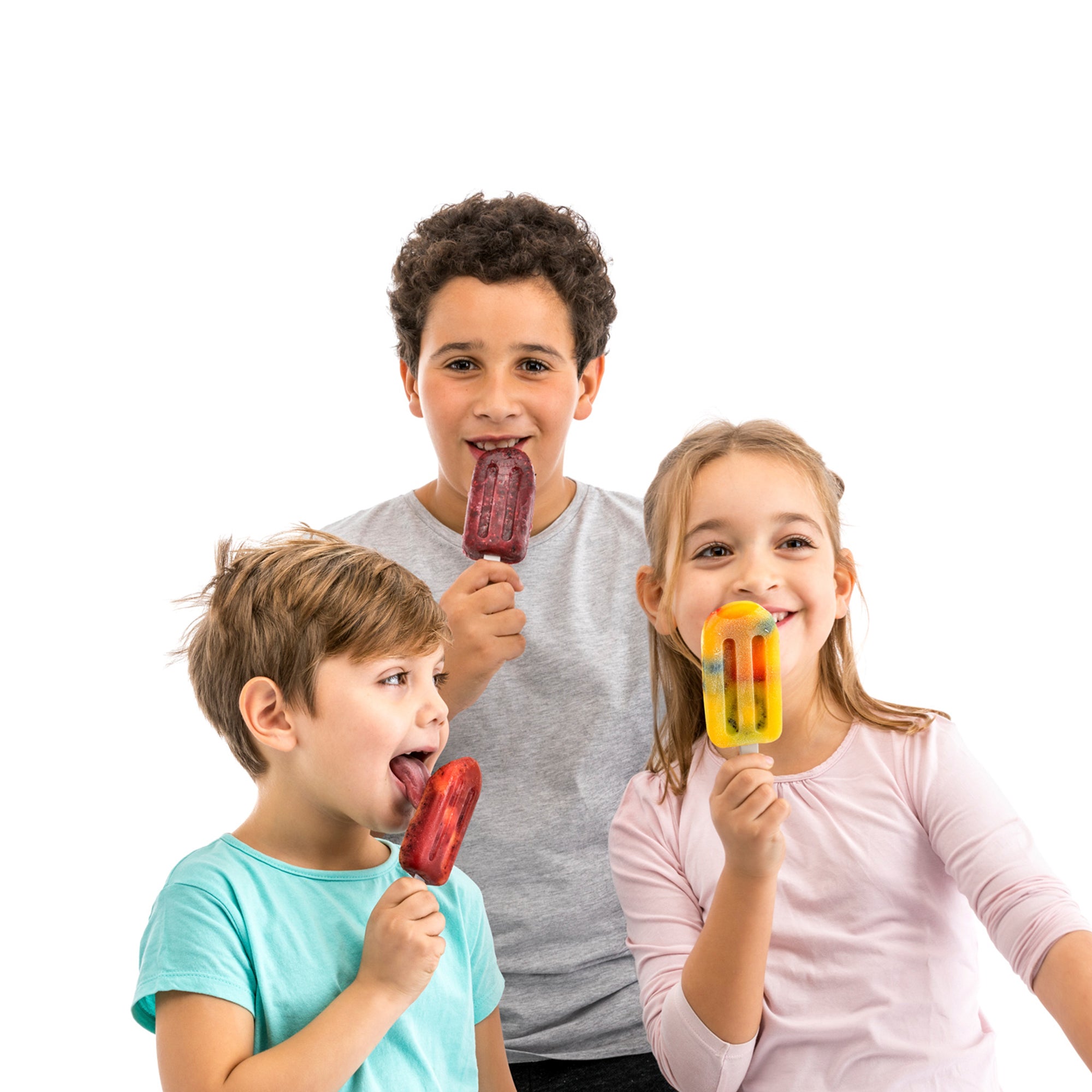 4 Moldes Clásicos para Paletas de Hielo Varios Colores Lékué