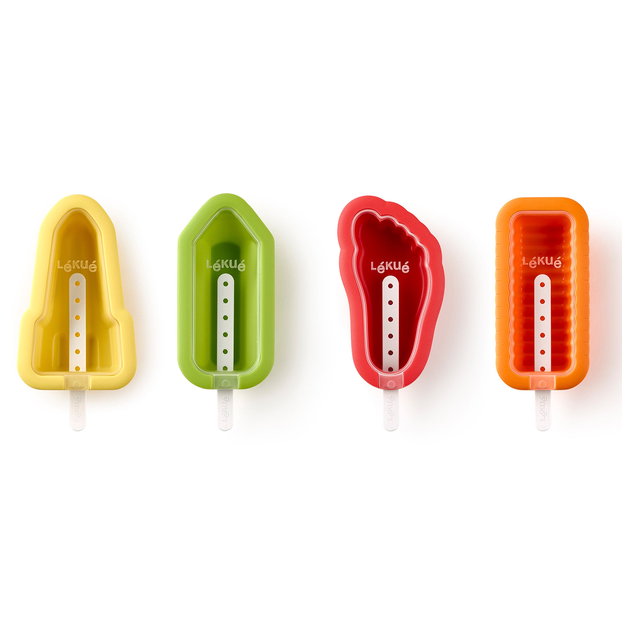 4 Moldes Varios Modelos Paletas de Hielo Lékué