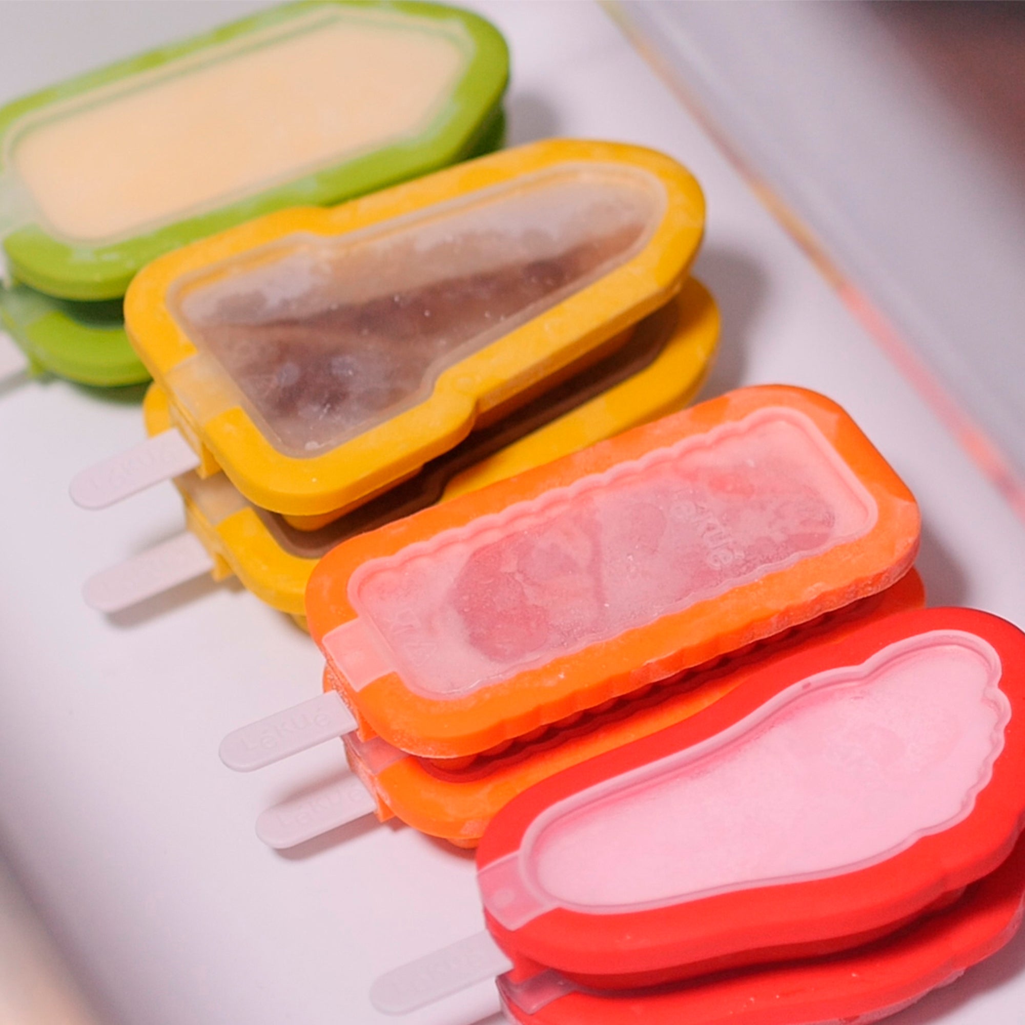 4 Moldes Varios Modelos Paletas de Hielo Lékué