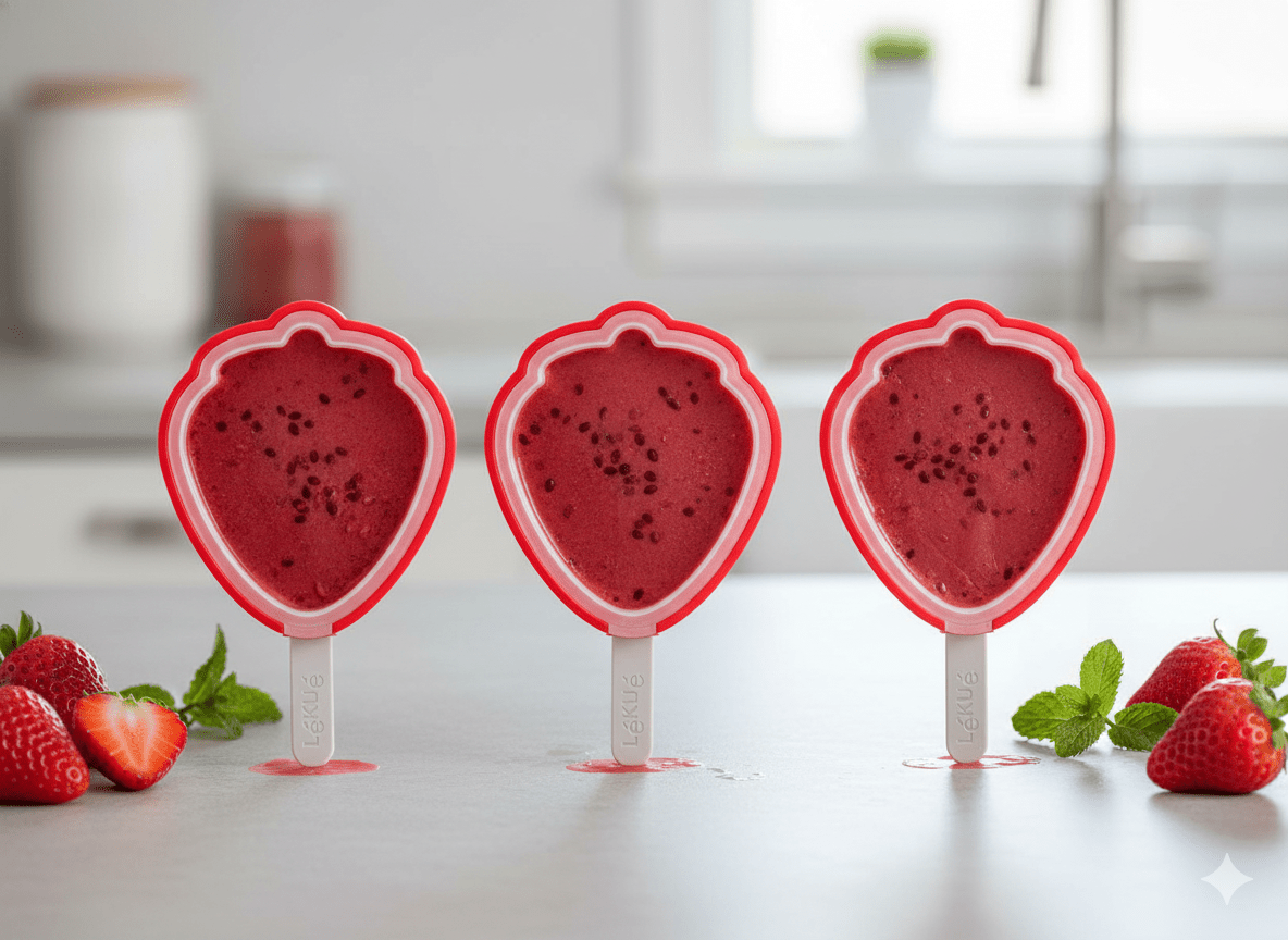 4 Moldes de Fresa para Paletas de Hielo Lékue - shop_name