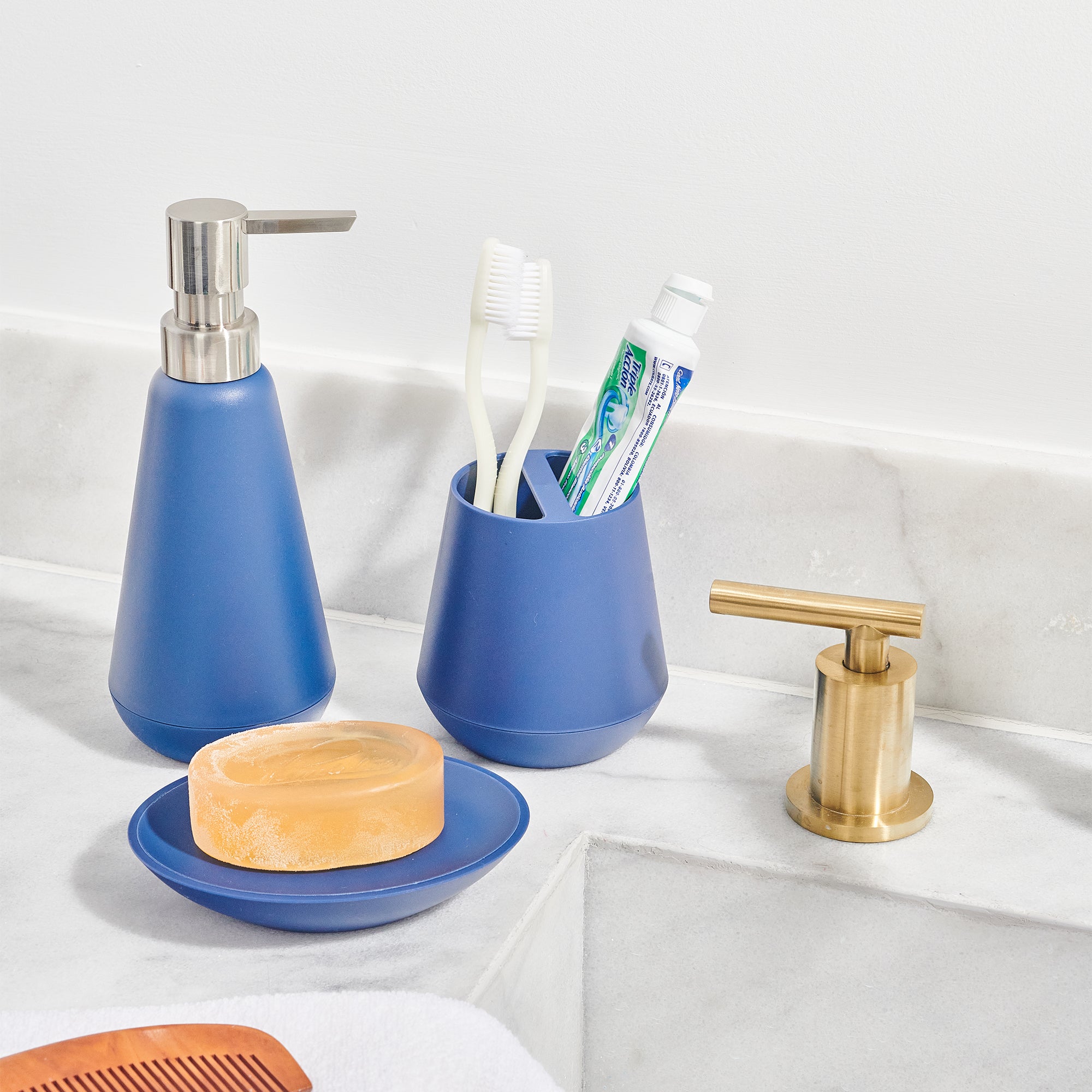 Vaso para Baño Policarbonato Belize Azul Sttelli