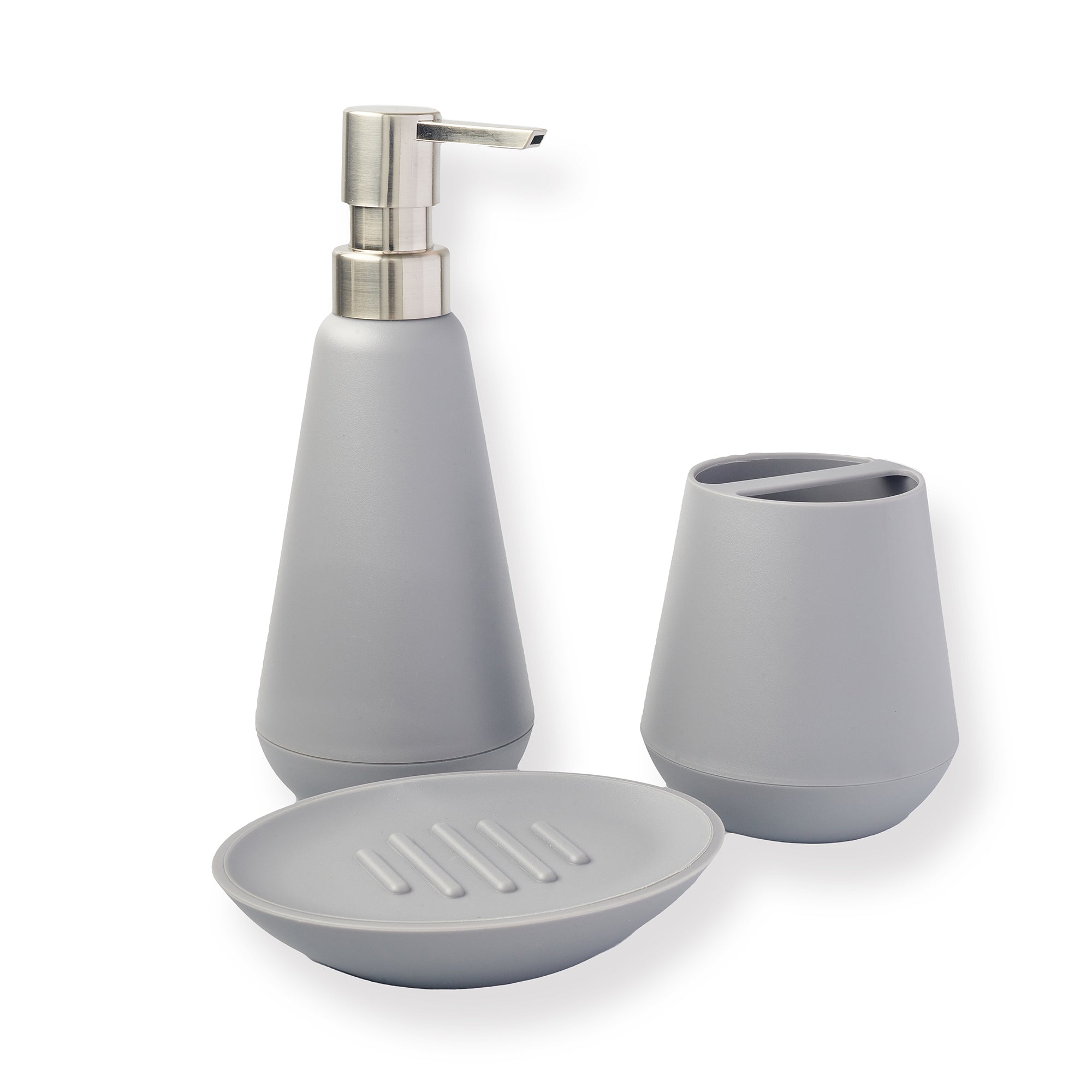 Vaso para Baño Policarbonato Belize Gris Sttelli