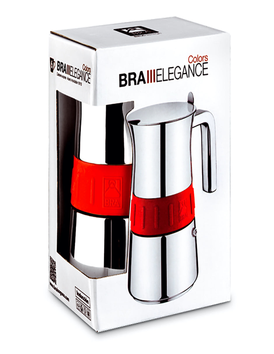 Cafetera Italiana 4 tazas Elegance BRA