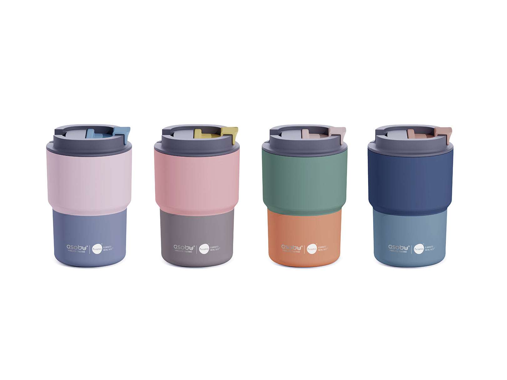 Termo de Acero Inoxidable Coffe Express Verde Pastel 355ml Asobu