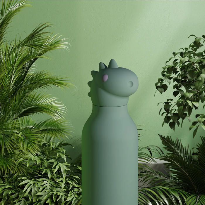 Botella para Agua de Acero Inoxidable Dinosaurio Beastie 460ml Asobu