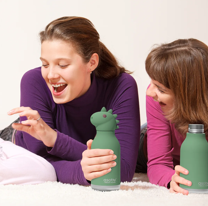 Botella para Agua de Acero Inoxidable Dinosaurio Beastie 460ml Asobu