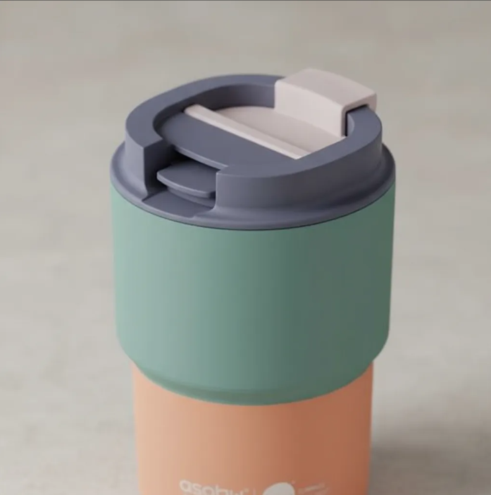 Termo de Acero Inoxidable Coffe Express Verde Pastel 355ml Asobu