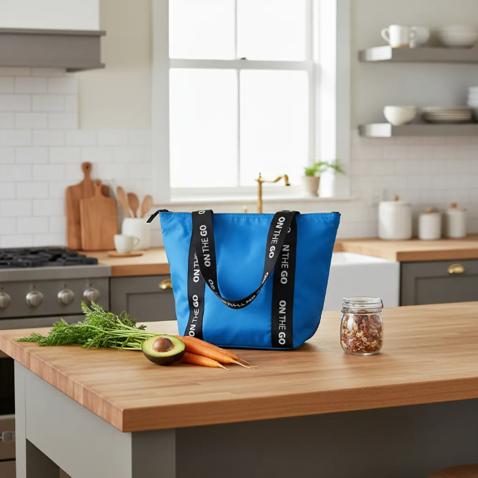 Bolsa Lunchbag Tote On The Go Azul – Iris Barcelona