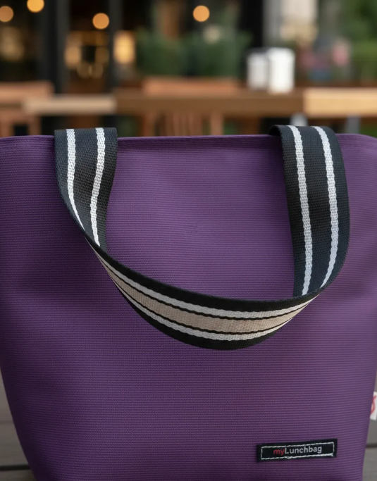Bolsa Tote Lunchbag Iris En Poliéster Púrpura