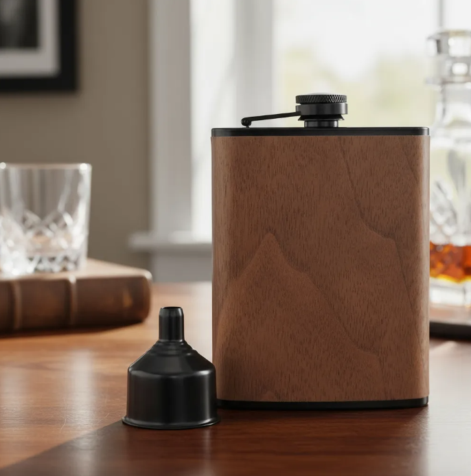 Licorera de Acero con Madera 236ml Vin Bouquet