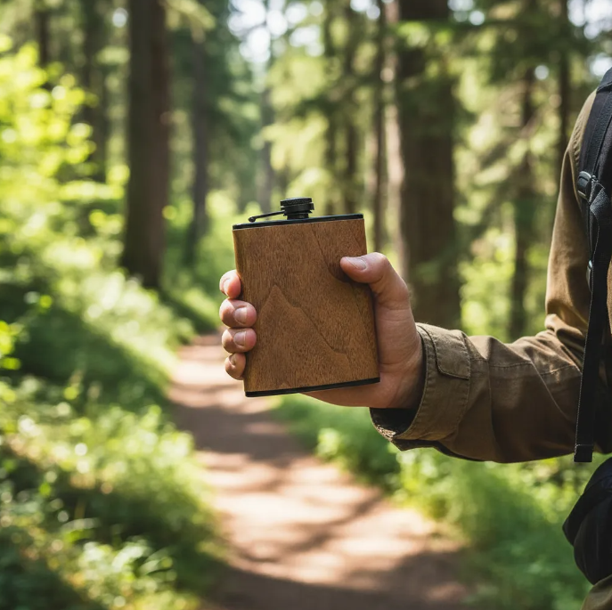 Licorera de Acero con Madera 236ml Vin Bouquet