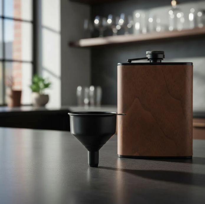 Licorera de Acero con Madera 236ml Vin Bouquet