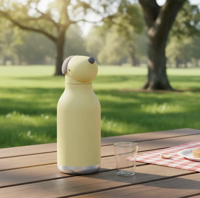 Botella para Agua de Acero Inoxidable Perro Beastie 460ml Asobu