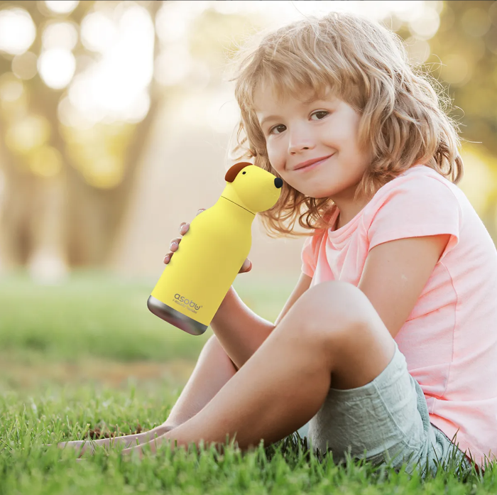Botella para Agua de Acero Inoxidable Perro Beastie 460ml Asobu