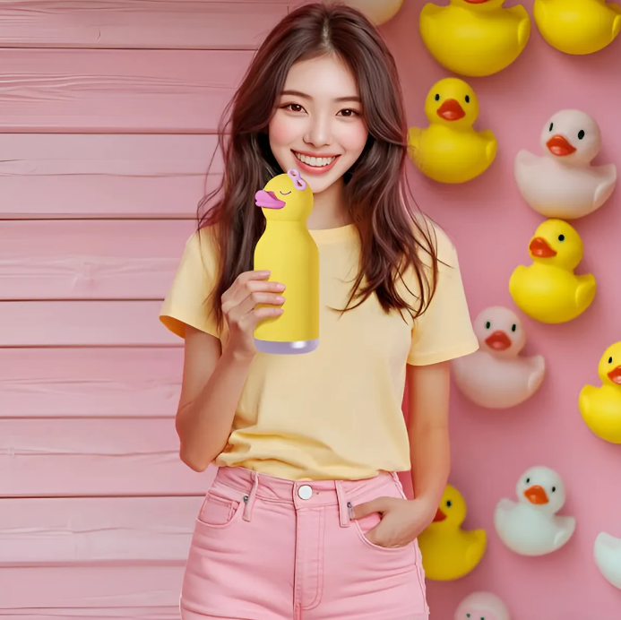 Botella para Agua de Acero Inoxidable Pato Beastie 460ml Asobu