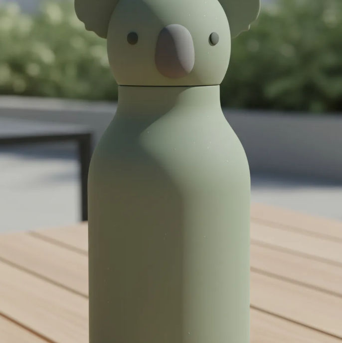 Botella para Agua de Acero Inoxidable Beastie Koala 460ml Asobu