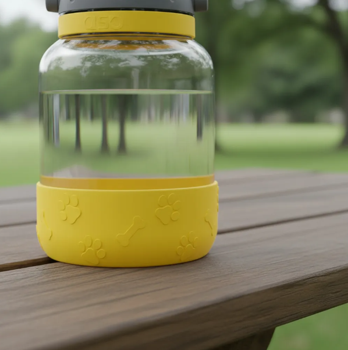 Botella Deportiva 2 En 1 Con Cuenco Para Mascotas Asobu