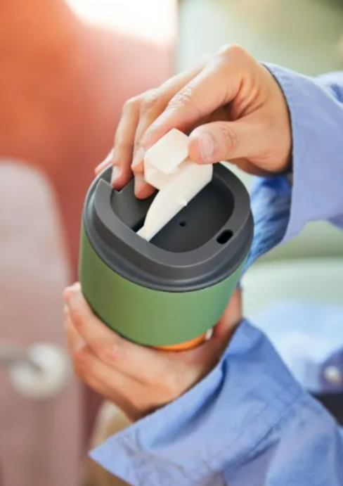 Termo de Acero Inoxidable Doble Pared Pick Me Up Verde Pastel 650ml Asobu