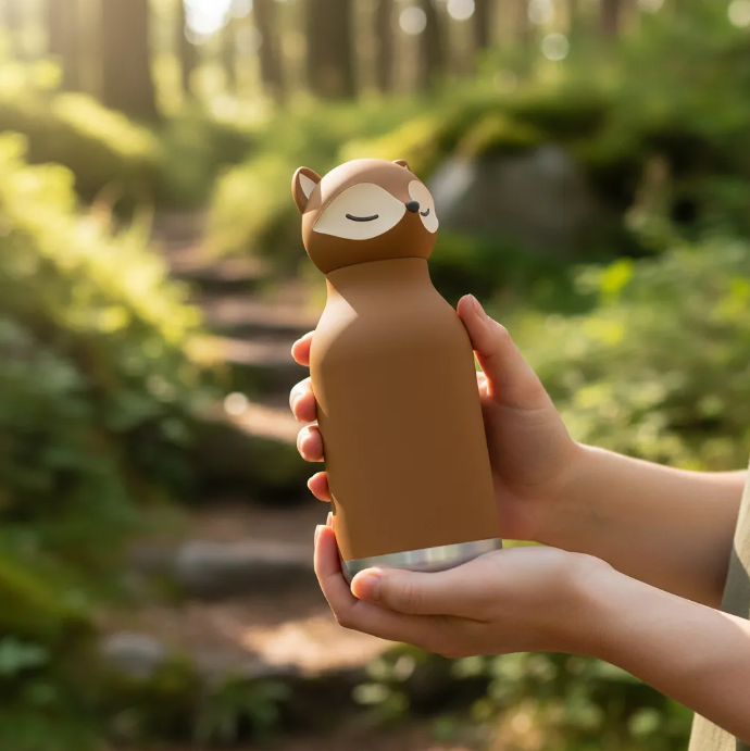 Botella para Agua de Acero Inoxidable Zorro Beastie 460ml Asobu