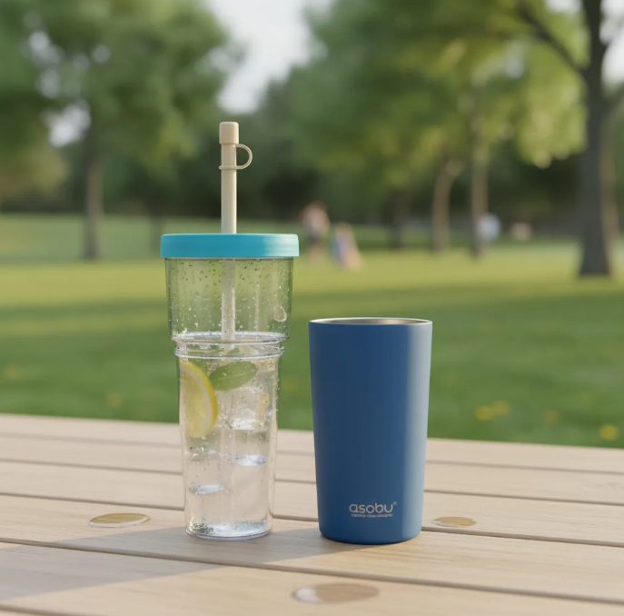 Vaso Termo Asobu 2 En 1 Acero Inoxidable 845 Ml