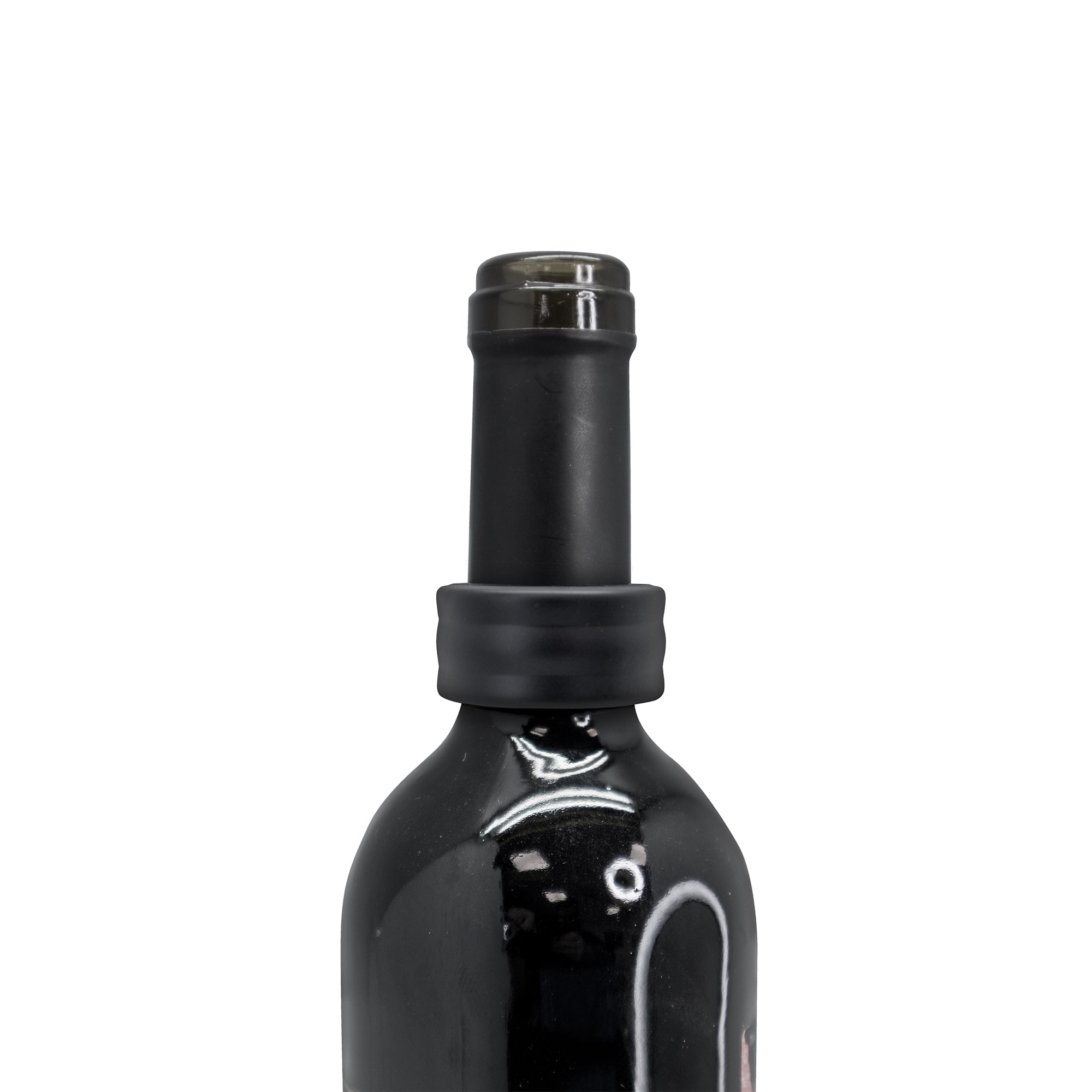 2 Anillas Antigoteo Vino Acero Inoxidable con Felpa Plata Vin Bouquet Nerthus