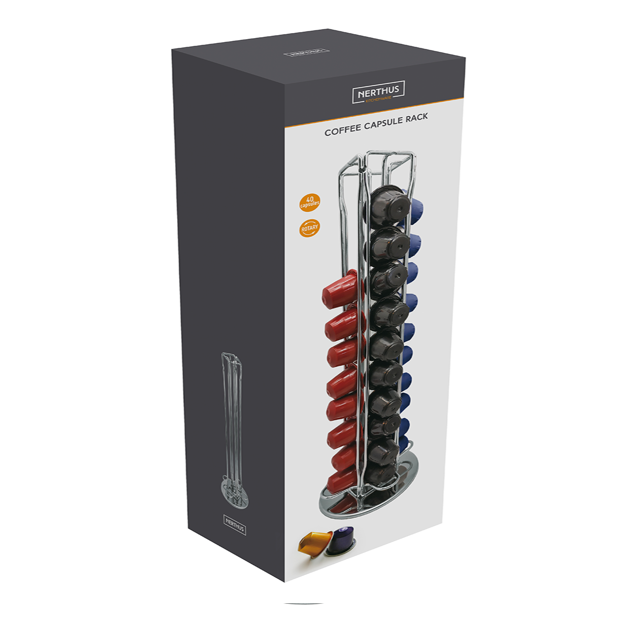 Rack Giratorio Nerthus Para 40 Cápsulas Nespresso Fih 409