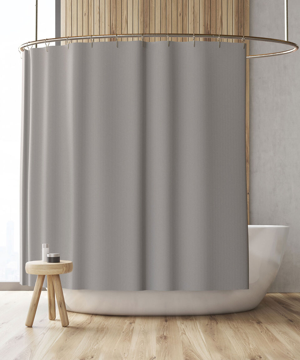 Forro de Tela para Cortina de Ducha Impermeable, Lavable y Elegante Gris Sttelli