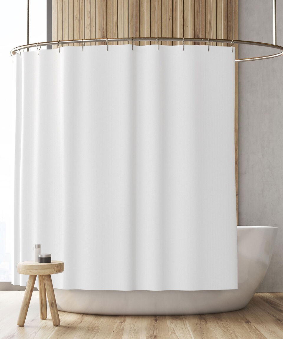 Forro de Tela para Cortina de Ducha Impermeable, Lavable y Elegante Blanco Sttelli