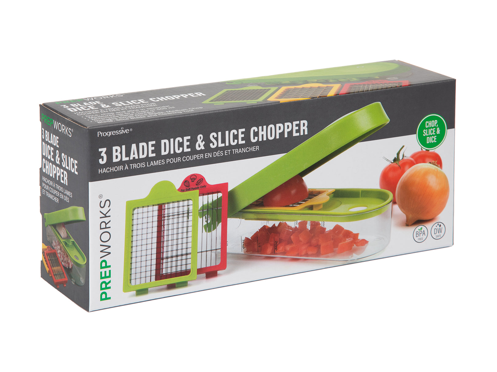 Cortador de 3 Cuchillas. Incluye Recipiente Medidor Prepworks Progressive