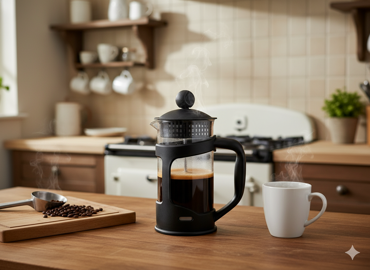 Prensa Francesa Cristal y Policarbonato 350 ml Nerthus