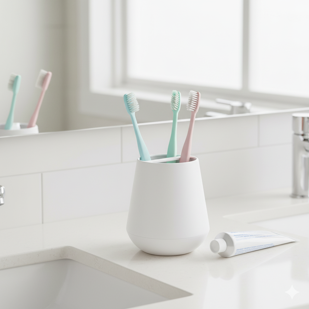 Vaso para Baño Policarbonato Belize Blanco Sttelli