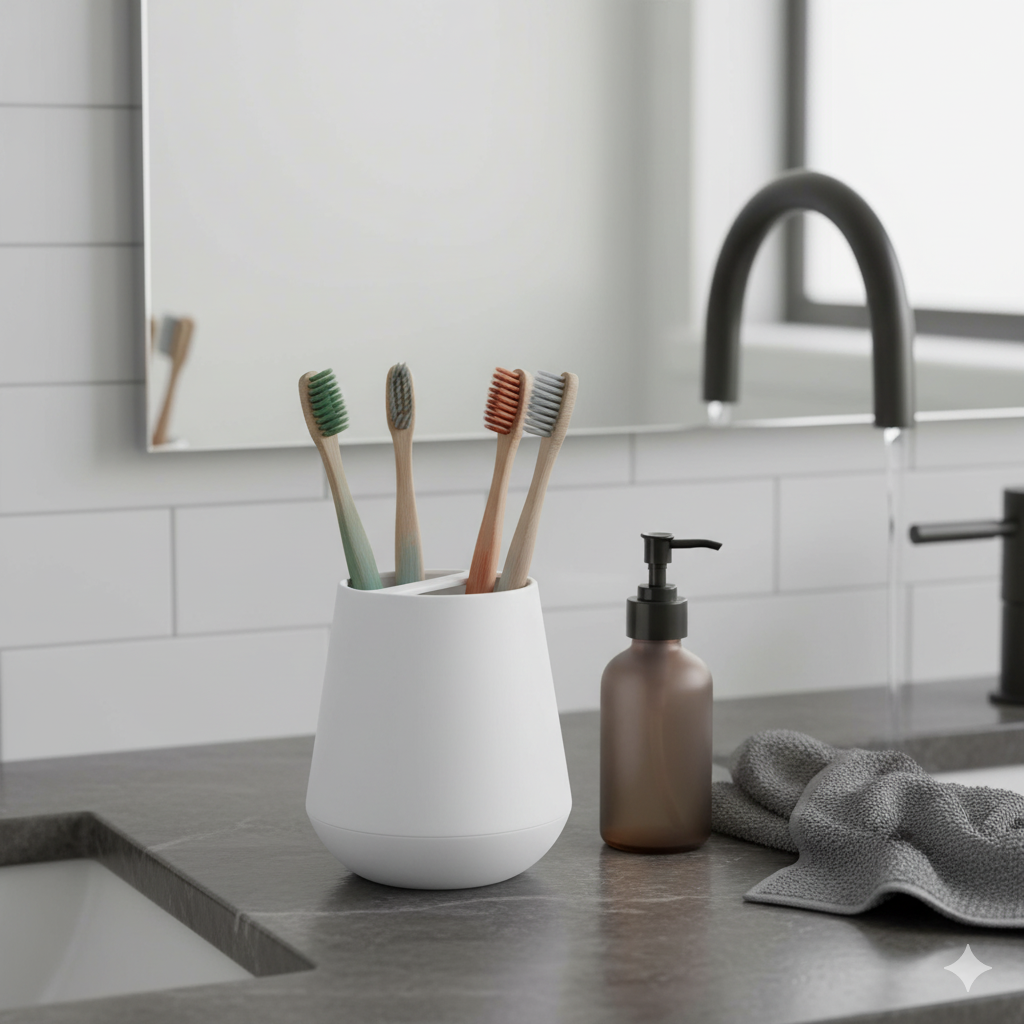 Vaso para Baño Policarbonato Belize Blanco Sttelli