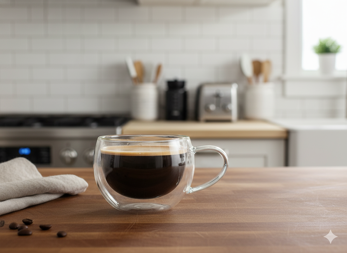 2 Tazas Redondas de Cristal 200 ml Nerthus