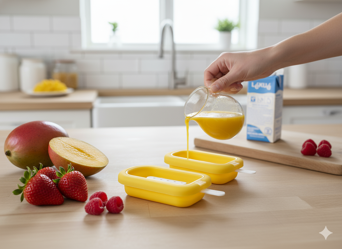 Molde Paletas Silicona Platino Amarillo Lékué