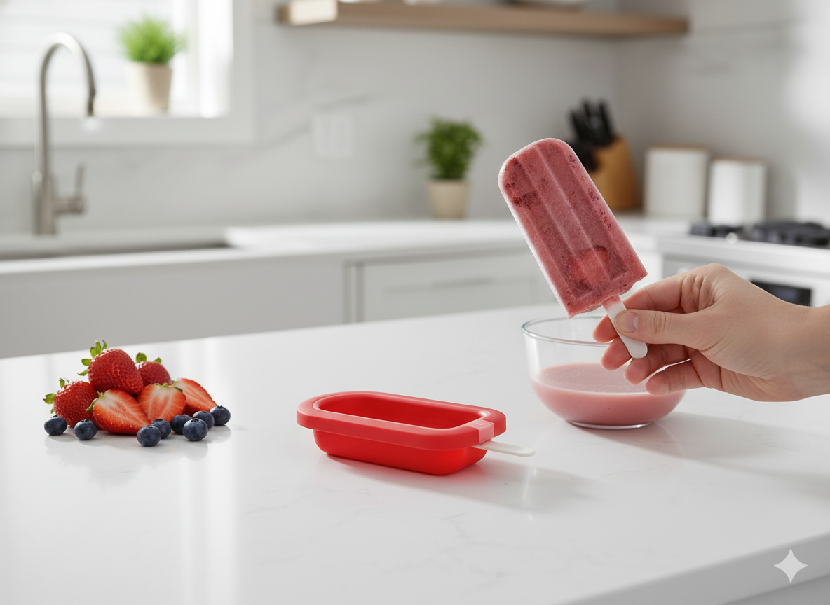 Molde Paleta Silicona Platino Rojo Lékué