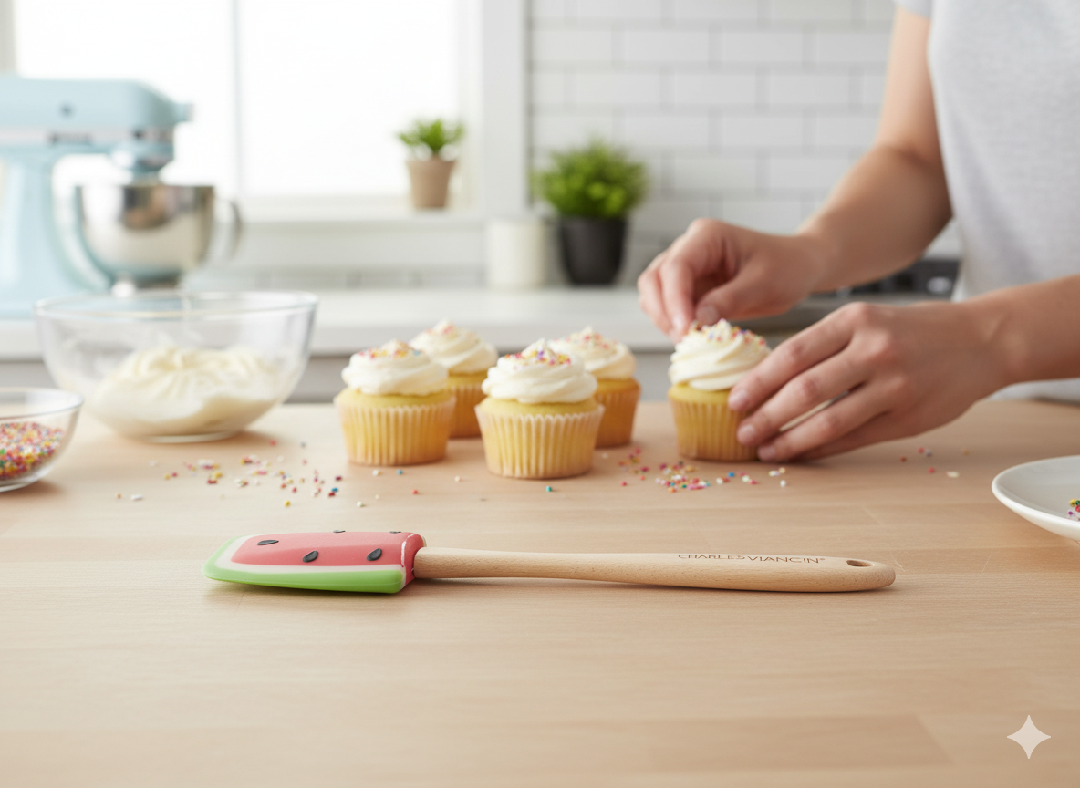 Espátula Chica Silicona Diseño Sandía Charles Viancin