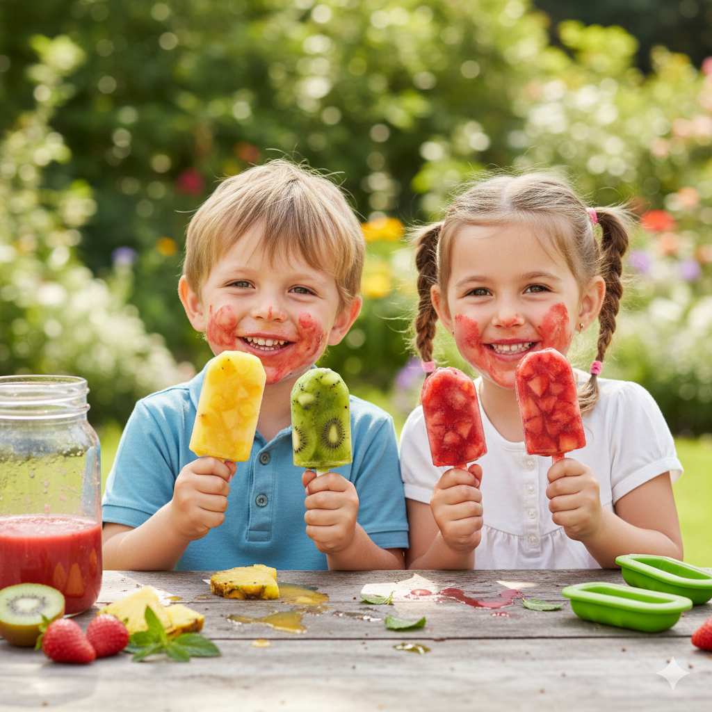 Set de 4 Moldes Clásicos para Paletas de Hielo Lékué Multicolor