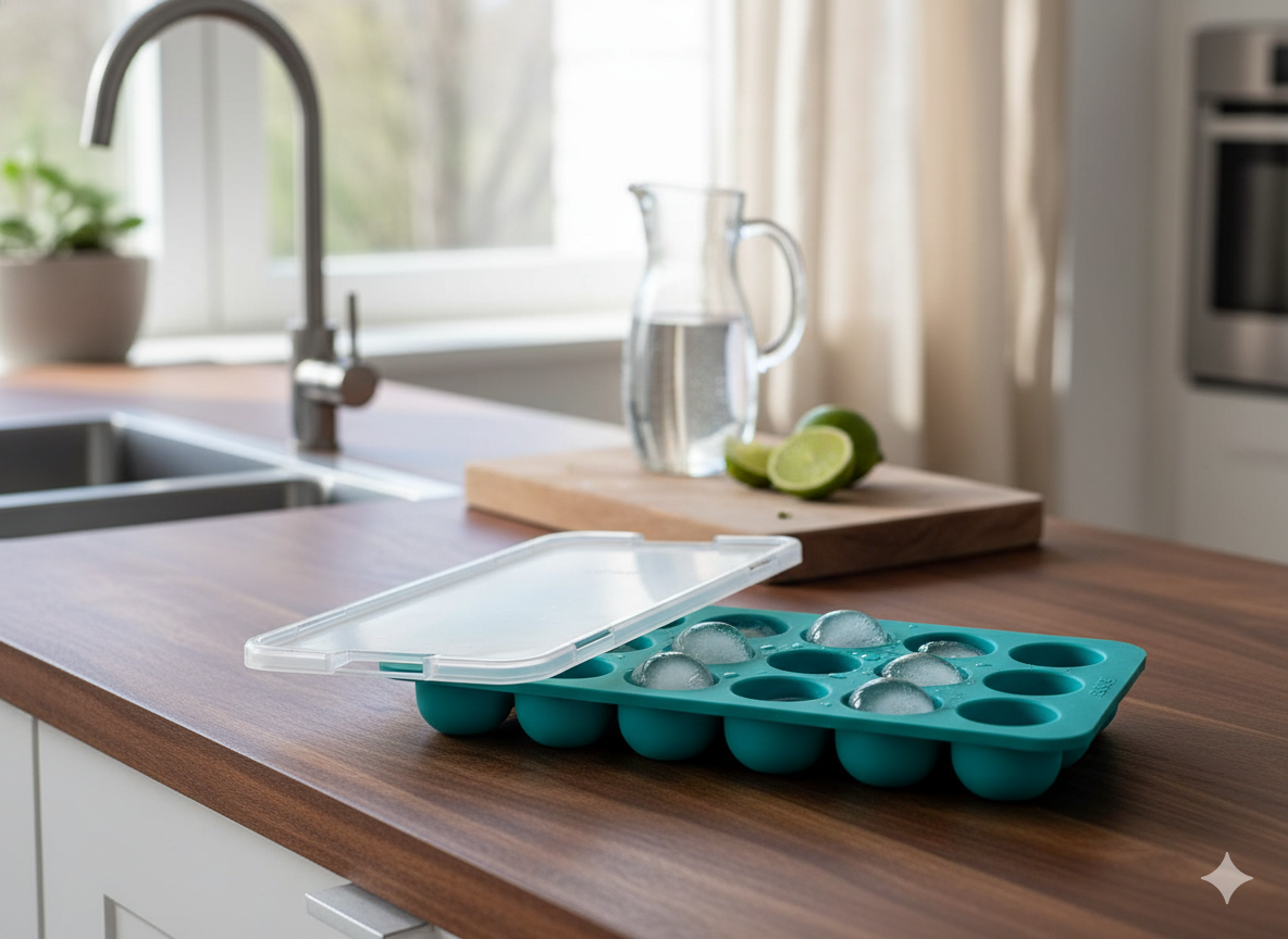 Bandeja Hielos Redondos con Tapa Lékué