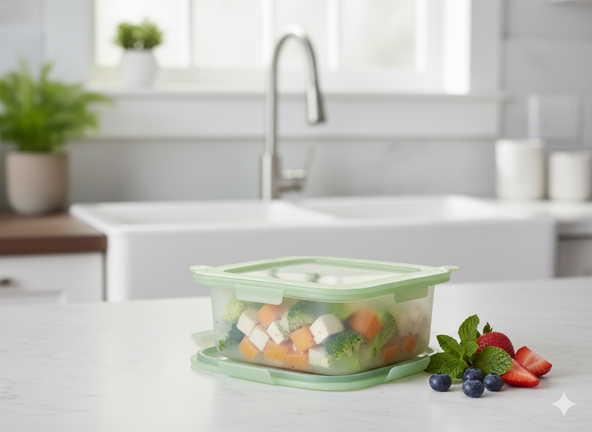 Recipiente Silicona Platino Reutilizable 1000 ml Lékué