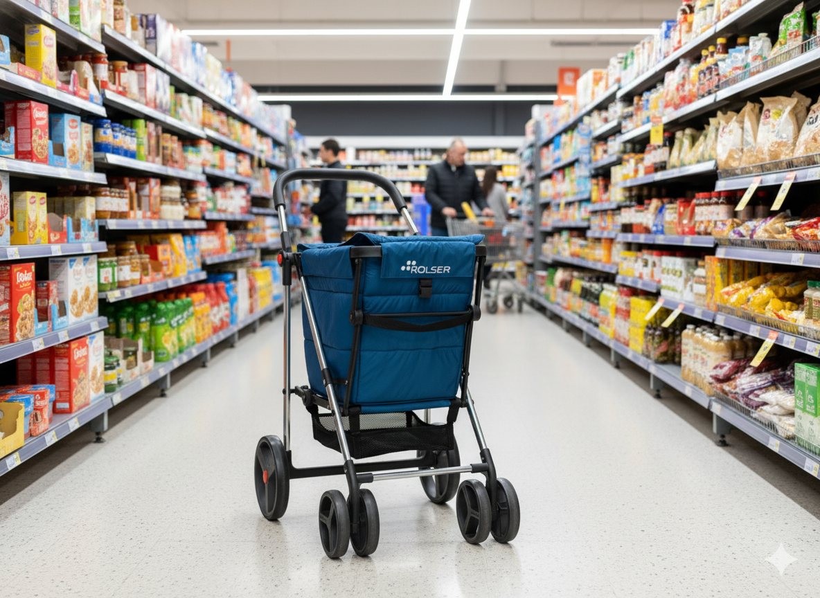 Carrito Plegable Basket Polar 4B Azul Rolser