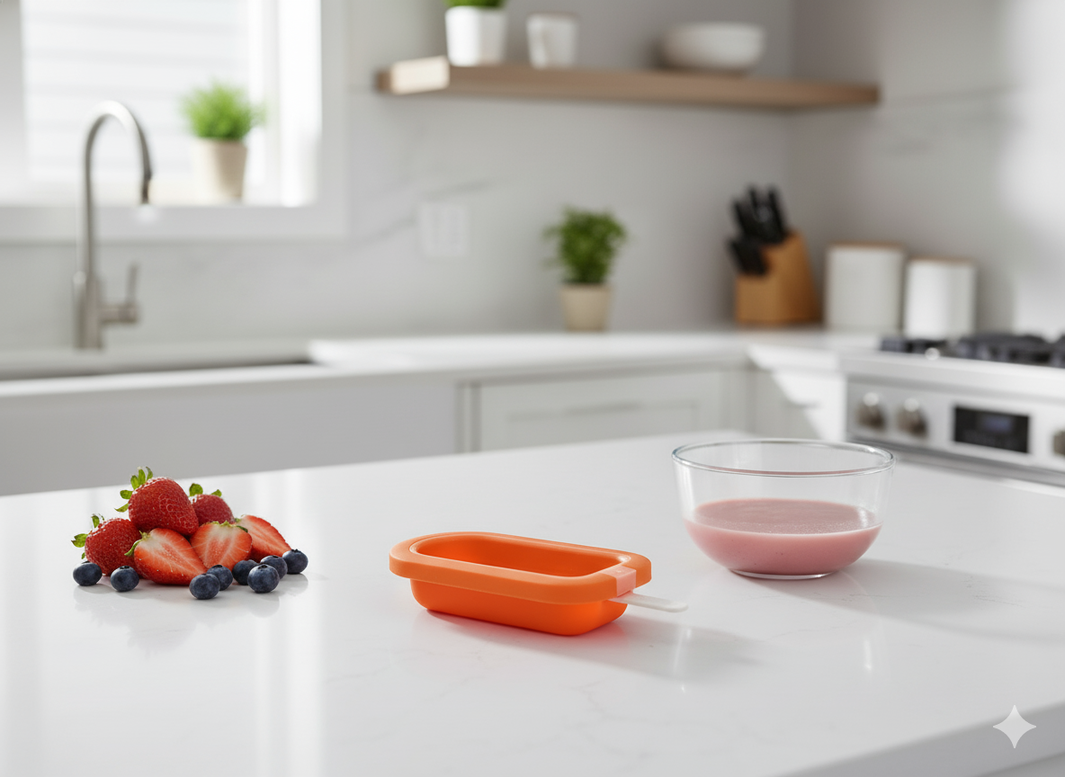 Molde Paleta Silicona Platino Naranja Lékué