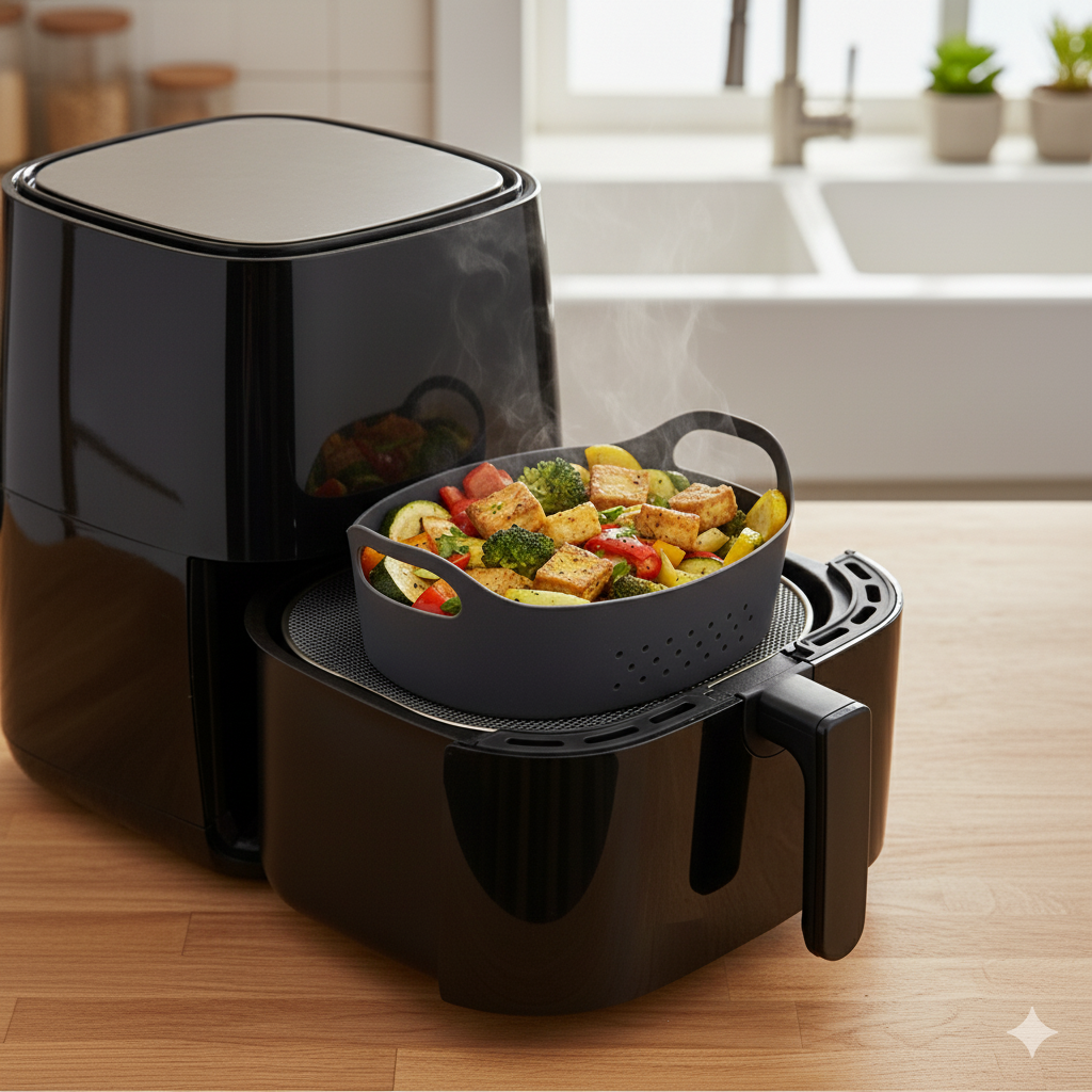 Bandeja Perforada de Silicona para Freidora de Aire Nerthus