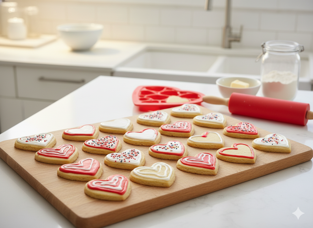 Cortador Galletas Corazones Rojo Lékué