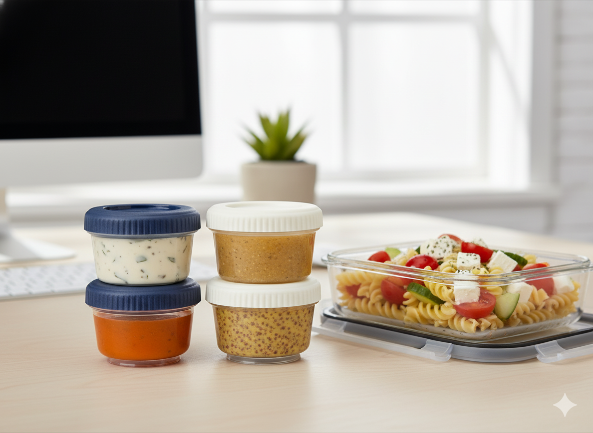 4 Mini Contenedores para Aderezo SnapLock Progressive