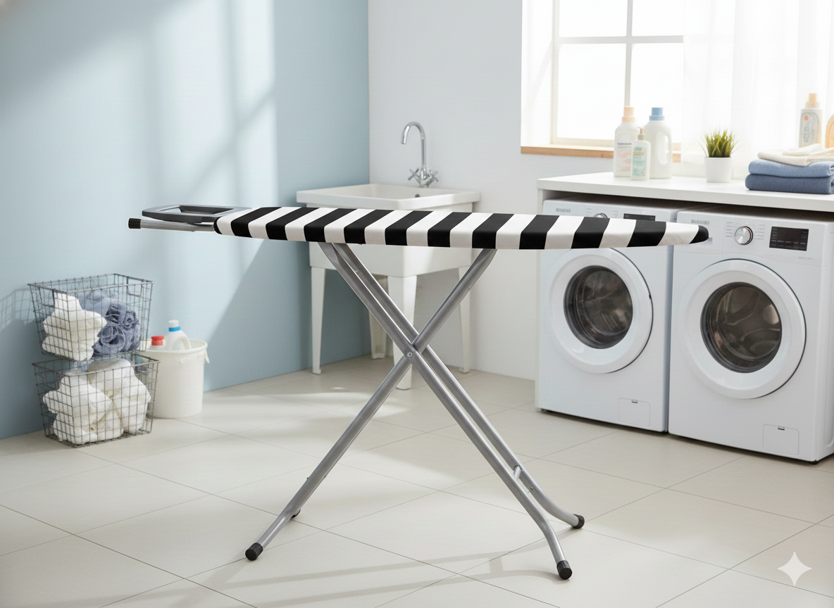 Burro para Planchar Rolser 100% Algodón Rayas Blanco y Negro