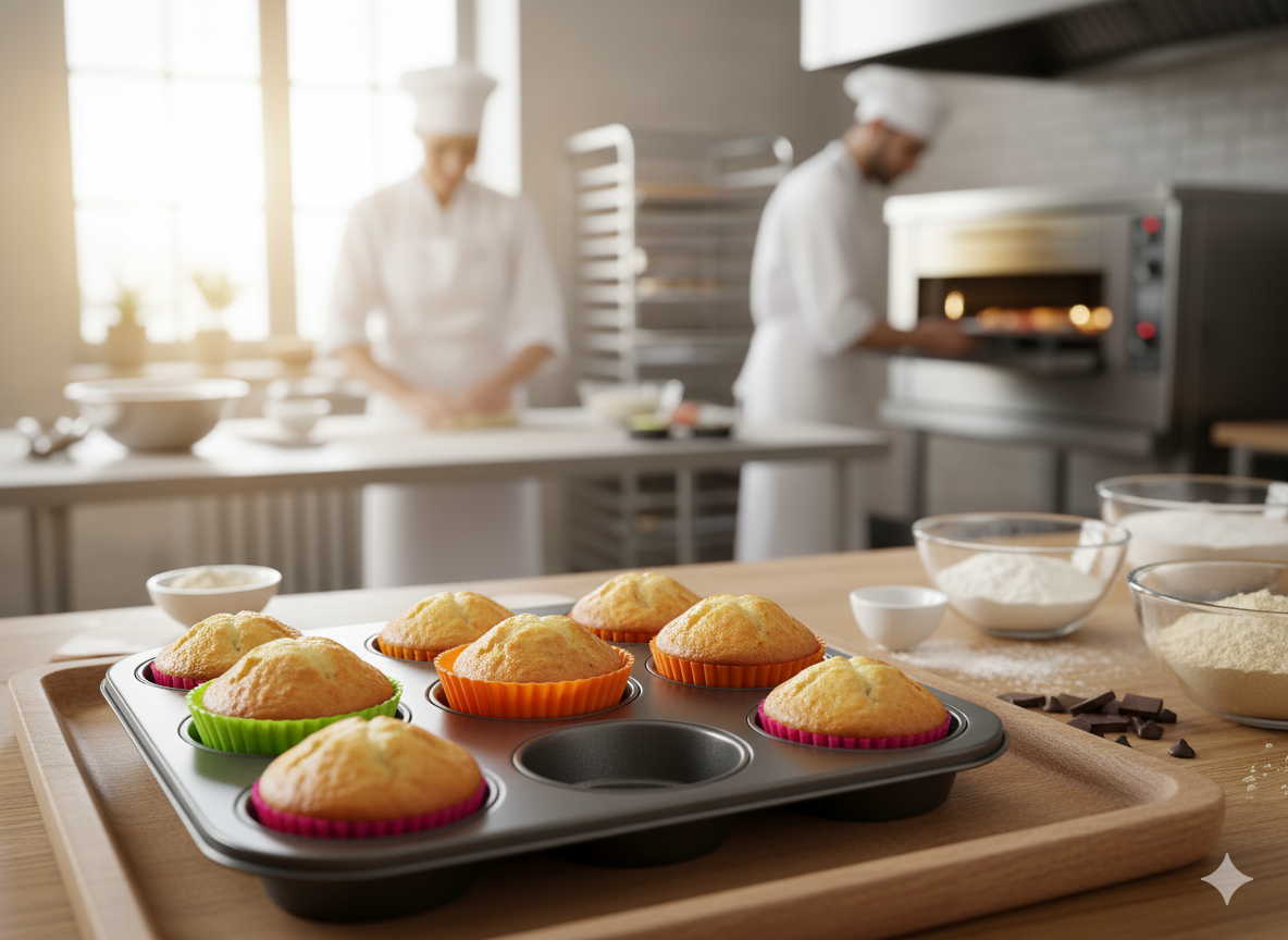 12 Moldes para Cup Cakes de Silicona Platino Lékué