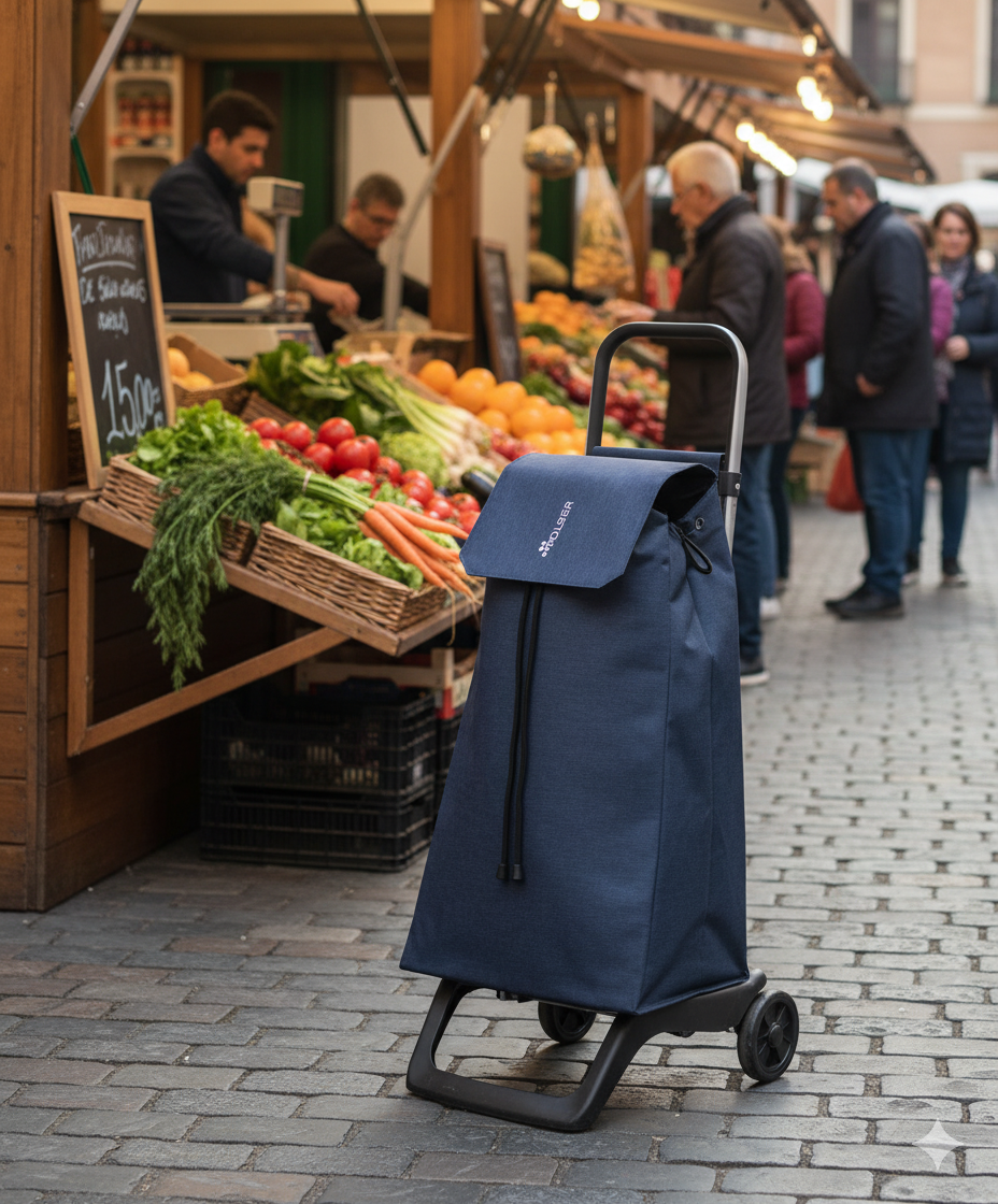 Carrito de Compras Jet 038 Tweed 2 Azul Marino Rolser